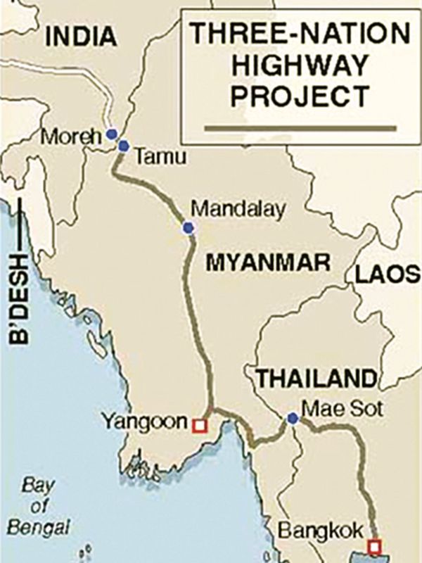 1400 km long highway to connect India, Myanmar & Thailand