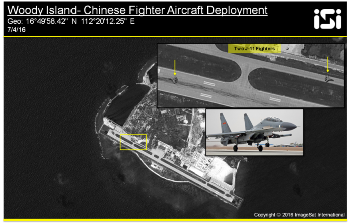 ‘साऊथ चायना सी’ में चीन ने किए १६ लड़ाक़ू विमान तैनात