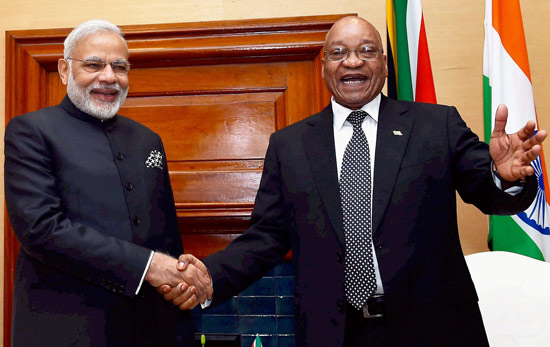 प्रधानमंत्री नरेंद्र मोदी दक्षिण अफ्रीका यात्रा पर