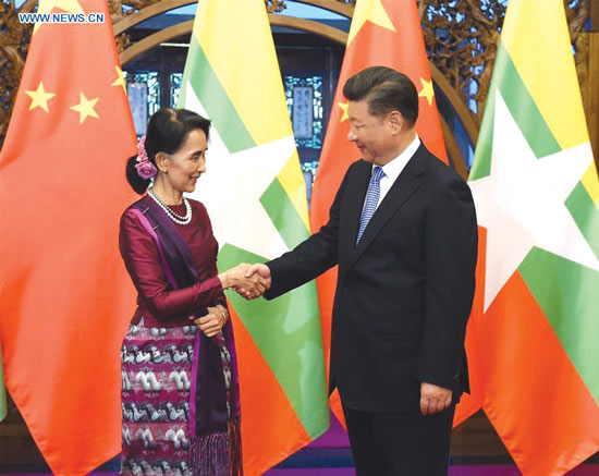 म्यानमार की विदेशमंत्री ‘स्यू की’ की चीन यात्रा संपन्न