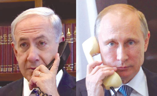अमरीका के साथ ड्रोन सहयोग को मना करने के बाद इस्राएल प्रधानमंत्री की रशियन राष्ट्राध्यक्ष से फोन पर चर्चा