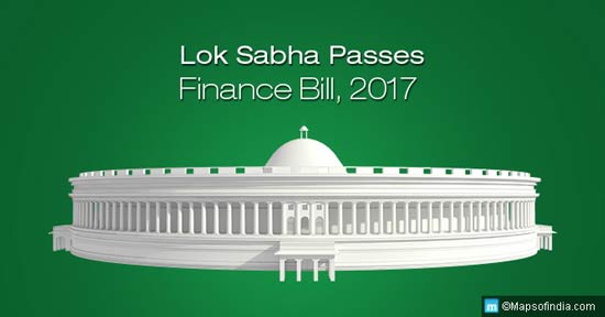वित्त विधेयक २०१७ लोकसभा में मंज़ुरी; नकद लेनदेन की सीमा २ लाख रुपये, आयटी रिटर्न के लिए आधार कार्ड आवश्यक