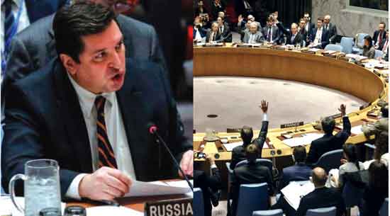 संयुक्त राष्ट्रसंघ की सुरक्षापरिषद में नकाराधिकार इस्तेमाल कर रशिया ने सीरियाविरोधी प्रस्ताव रोका