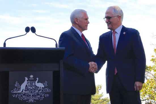 अमरीका-ऑस्ट्रेलिया सहयोग कायम रहेगा : अमरिकी उपराष्ट्राध्यक्ष माईक पेन्स ने जताया भरोसा
