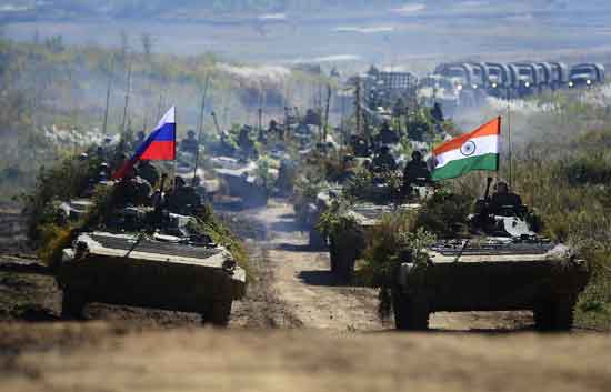 भारत-रशिया का अक्टूबर में सबसे बड़ा युद्धाभ्यास – तीनों दलों का समावेश