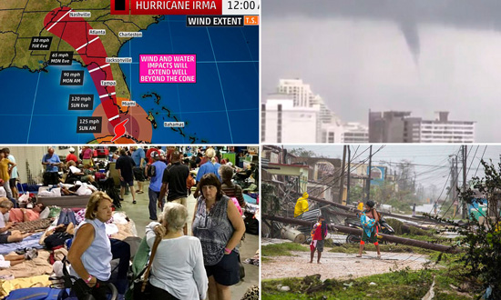 हार्वे के बाद इर्मा तूफान से अमरीका को झटका – ६० लाख से अधिक नागरिक बेघर होने की आशंका