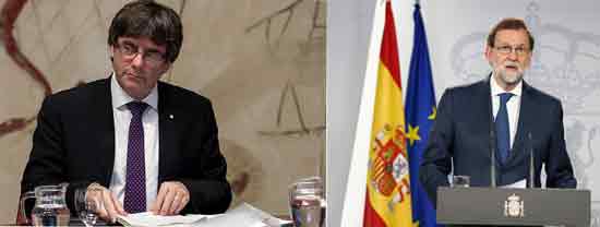 कॅटालोनियन सरकार बर्ख़ास्त करने की स्पेन के प्रधानमंत्री की धमकी