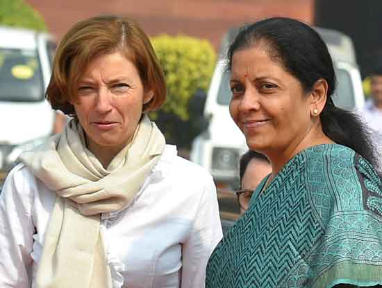फ्रान्स के रक्षामंत्री भारत दौरे पर