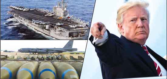 उत्तर कोरिया को सबक सिखाने के लिए अमरिका के परमाणु वाहक बॉम्बर्स अलर्ट पर अजस्त्र विमान वाहक जंगी जहाज दक्षिण कोरिया में दाखिल