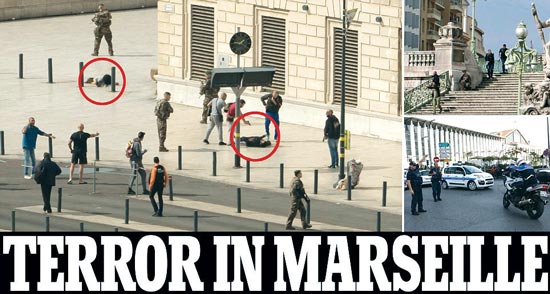 फ्रान्स के ‘मार्सेल’ मे आतंकवादी हमले मे हमलावारों के साथ तीन लोग ढेर