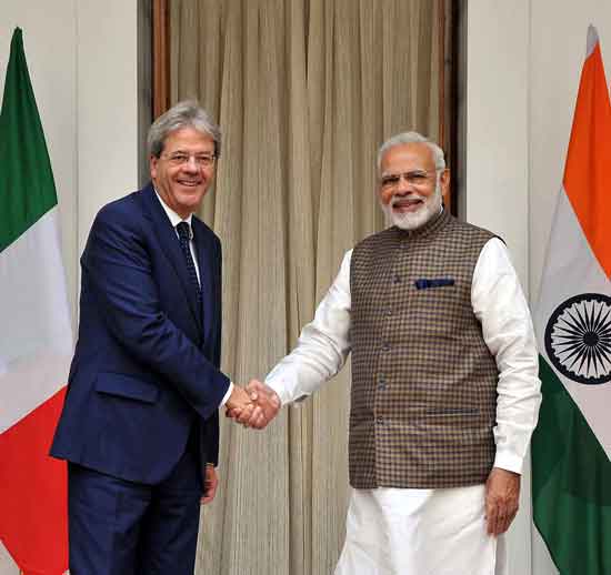 भारत और इटली मे छह सहयोगी करार होंगे