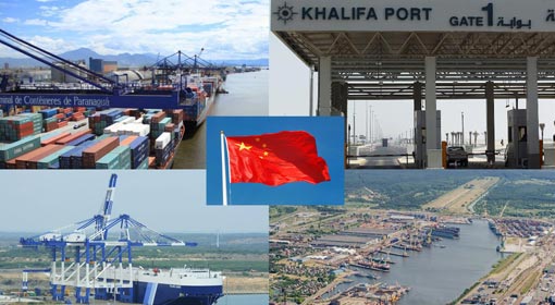 China trying to gain control of global maritime regions, buys opertional rights of many seaports. Invests more than $20b. in 1 year.